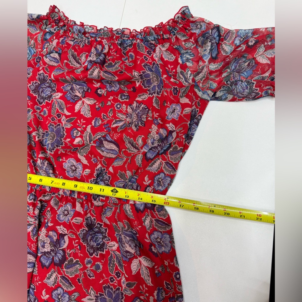 NEW ! AVA & AIDEN Floral Off-Shoulder Summer Beach Dress size L - Picture 7 of 12